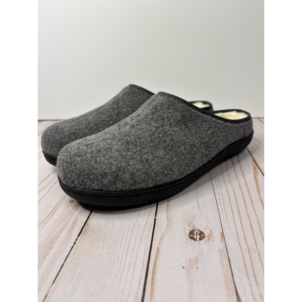 Array Women's Carol Gray Slip On Faux Fur Lined Slipper Size 6.5 - 7